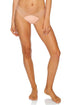 Luli Fama Jagged Bombshell Strappy Brazilian Ruched Back Bottom